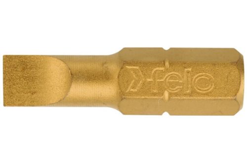 6,5x1,2x25mm lapos bit / egyhornyú bithegy Tin bevonattal C 6,3 1/4 - Felo - 02061070