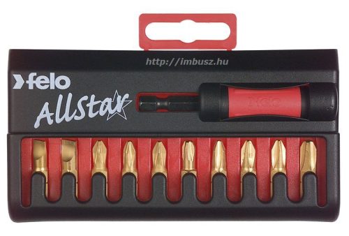 Lapos-PZ-PH AllStar bit készlet TiN bevonattal C 6,3x25mm - Felo - 02090176