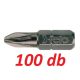 PZ1x25mm PZ bit / Pozidriv bithegy C 6,3 1/4 (100db) - Felo - 02101017