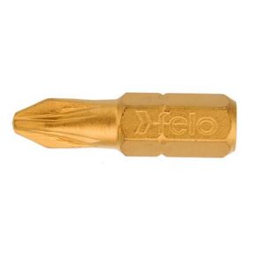 PZ1x25mm PZ bit / Pozidriv bithegy TiN bevonattal C 6,3 1/4 - Felo - 02101070   PZ1x25mm PZ bit / Pozidriv bithegy TiN bevonattal C 6,3 1/4 - Felo - 02101070