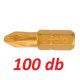 PZ2x25mm PZ bit / Pozidriv bithegy TiN bevonattal C 6,3 1/4 (100db) - Felo - 02102077