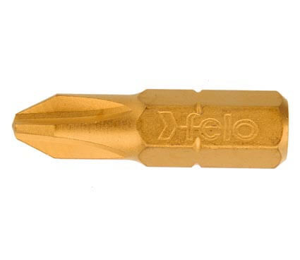PH1x25mm Phillips PH bit / bithegy TiN bevonattal  C 6,3 1/4 - Felo - 02201070