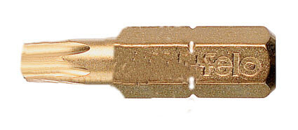 T10x25mm Torx bit / bithegy TiN bevonattal C 6,3 1/4 - Felo - 02610070