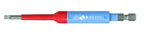 3,5x0,6x125mm VDE szigetelt lapos csavarhúzó bit E6,3 1/4 (1000V IEC60900) - Felo - 03031590