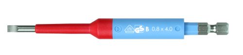 4x0,8x125mm VDE szigetelt lapos csavarhúzó bit E6,3 1/4 (1000V IEC60900) - Felo - 03041590