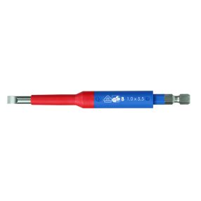   5,5x1x125mm VDE szigetelt lapos csavarhúzó bit E6,3 1/4 (1000V IEC60900) - Felo - 03051590