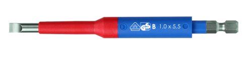 5,5x1x125mm VDE szigetelt lapos csavarhúzó bit E6,3 1/4 (1000V IEC60900) - Felo - 03051590