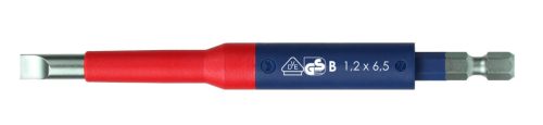6,5x1,2x125mm VDE szigetelt lapos csavarhúzó bit E6,3 1/4 (1000V IEC60900) - Felo - 03061590
