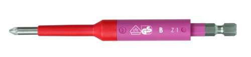 Z1x125mm VDE szigetelt Pozidriv/lapos +/- csavarhúzó bit E6,3 1/4 (1000V IEC60900) - Felo - 03110590