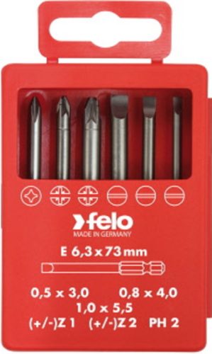 Lapos-PH-Z+/- Profi Bit Box készlet E 6,3x73mm - Felo - 03192716