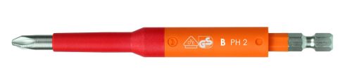 PH2x125mm VDE szigetelt Phillips csavarhúzó bit E6,3 1/4 (1000V IEC60900) - Felo - 03202590