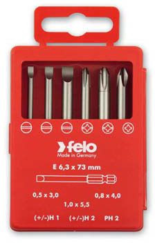Lapos-PH-H+/- Profi Bit Box készlet E 6,3x73mm - Felo - 03292716