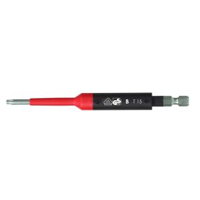   T15x125mm VDE szigetelt Torx csavarhúzó bit E6,3 1/4 (1000V IEC60900) - Felo - 03615590