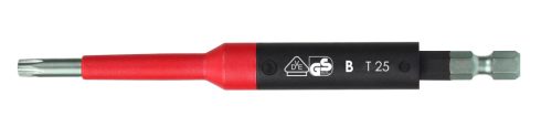 T25x125mm VDE szigetelt Torx csavarhúzó bit E6,3 1/4 (1000V IEC60900) - Felo - 03625590