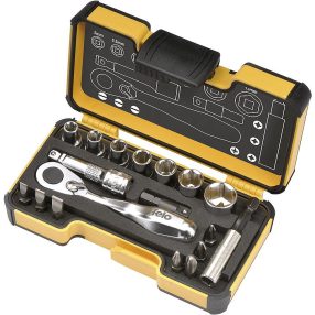 1/4 XS 18 készlet (mini racsni, dugókulcsok, adapterek, PZ-PH-Torx bitek, 18db-os) - Felo - 05771806   1/4 XS 18 készlet (mini racsni, dugókulcsok, adapterek, PZ-PH-Torx bitek, 18db-os) - Felo - 05771806