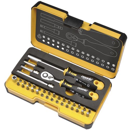 1/4 R-Go 36 Ergonic racsnis bitbefogós adapter és bit szerszámkészlet (36 részes) - Felo - 05783606