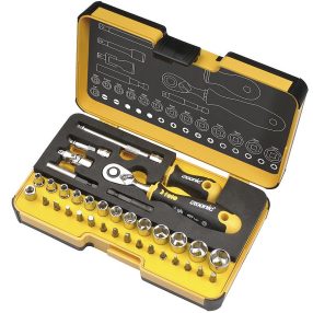 1/4 R-Go XL Ergonic racsnis dugókulcs adapter és bit szerszámkészlet (36 részes) - Felo - 05783616   1/4 R-Go XL Ergonic racsnis dugókulcs adapter és bit szerszámkészlet (36 részes) - Felo - 05783616