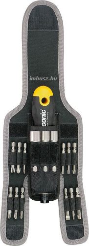 Ergonic K racsnis csavarhúzó SL-PZ-PH-Torx-hatlapú bit készlet övtáskás (16 részes)- Felo - 06071604