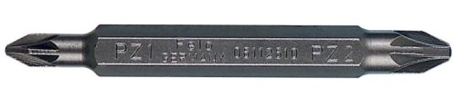 PZ1 - PZ2 x 60mm PZ Pozidriv kétvégű bit / kétoldalas bithegy 1/4 - Felo - 06112610