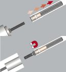 7x86mm M-TEC hatlapú hosszúszárú dugókulcs mágneses csavarmegtartással 1/4-es - Felo - 09607020