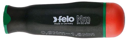 0,6-1,5Nm nyomaték-csavarhúzó 2K markolat 1/4 hatszög bitbefogással (zöld) - Felo - 10000106