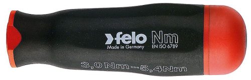 3-5,4Nm nyomaték-csavarhúzó 2K markolat 1/4 hatszög bitbefogással (piros) - Felo - 10000306