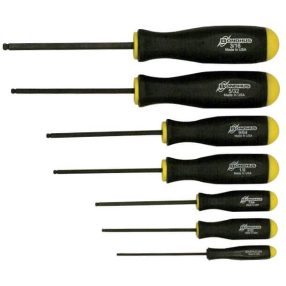   5/64-3/16 inch hatszög csavarhúzó készlet gömbvégű BSX7 - Bondhus - 10645