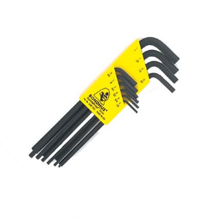 1/16-1/4 inch L-imbuszkulcs készlet hosszú egyenesvégű HLX10 - Bondhus - 12138
