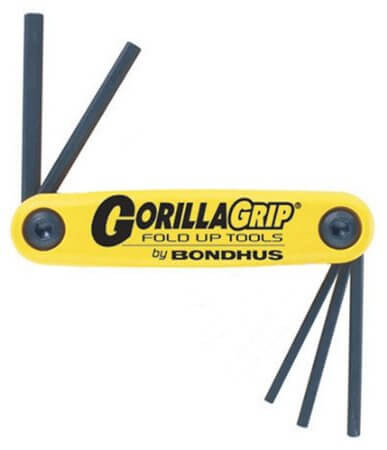 3/16-3/8 inch GorillaGrip egyenesvégű összecsukható imbuszkulcs készlet HF5 - Bondhus - 12585