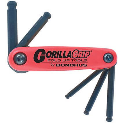 5-10mm GorillaGrip gömbvégű összecsukható imbuszkulcs készlet BF5M - Bondhus - 12897