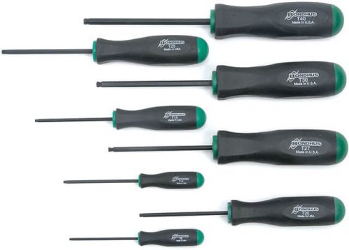T9-T40 Torx csavarhúzó készlet gömbvégű - STX8 - Bondhus - 13532