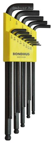 0,050-3/8 inch L-imbuszkulcs készlet extra hosszú gömbvégű BLX13XL - Bondhus - 16037