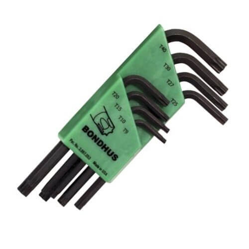 T9-T40 Torx L-kulcs készlet rövid egyenesvégű TLXS8 - Bondhus - 31734