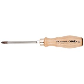   PZ2x100mm fanyelű gépi Pozidriv csillagcsavarhúzó ergonomikus bükkfa markolattal - Felo - 33620390