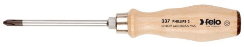 PH2x100mm fanyelű gépi Phillips csillagcsavarhúzó ergonomikus bükkfa markolattal - Felo - 33720390