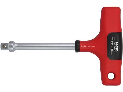 3/8x125mm SQ négyszög dugókulcs adapter 2K ergonomikus T-markolattal (L=185mm) - Felo - 39795280