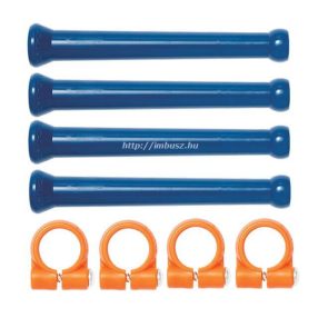   1/4x4x90mm hosszúszegmens cső és rögzítő gyűrű készlet (8 részes) - Loc-Line - 41475