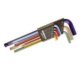   1,5-10mm L-imbuszkulcs készlet színes hosszú gömbvégű BLX9MCG - Bondhus - 69499