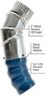 D=75mm vákuumcső adapter acélcsövekhez 2,5" rendszerhez - Loc-Line - 81207