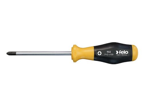 PH2x100mm No.9 Phillips csillagcsavarhúzó kétkomponensű ergonomikus műanyag markolattal - Felo - 90220310