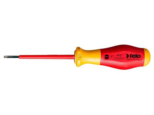 2,5x0,4x75mm No.9 szigetelt lapos csavarhúzó 2K markolattal (EN60900 AC 1000V) - Felo - 91302590
