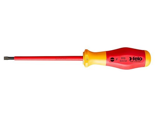5,5x1x125mm No.9 szigetelt lapos csavarhúzó 2K markolattal (EN60900 AC 1000V) - Felo - 91305590