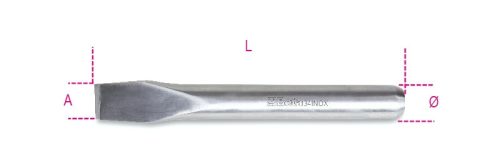 34INOX Lapos véső, rozsdamentes acélból - Beta - 000340320