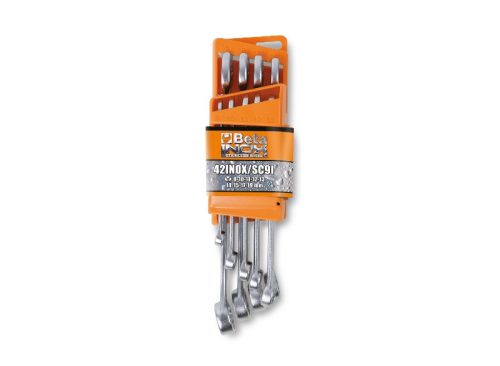 42INOX/SC9 9 darabos csillag-villáskulcs készlet, nemesacél kompakt tartóval - Beta - 000420387