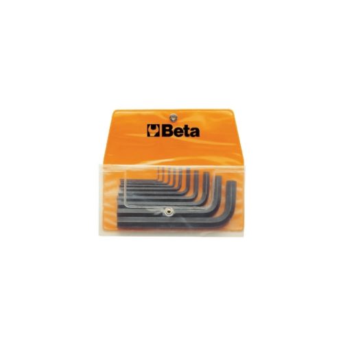 96AS/B11 Hatlapú imbuszkulcskészlet, 11 darabos, mm Hajlított, táskában - Beta - 000960749