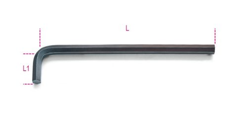 96L 12 mm Hajlított hosszú imbuszkulcs, barnított - Beta - 000960920