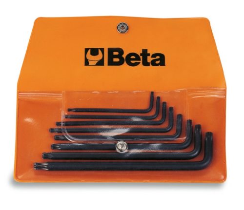 97BTx/B8 8 részes mm Hajlított gömbfejű Torx® imbuszkulcs szerszám készlet műanyag dobozban - Beta - 000970159