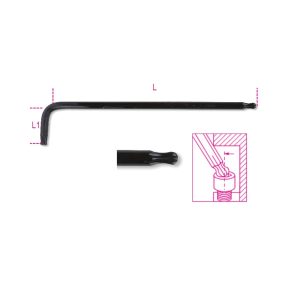   97BTxL 20 mm Hajlított bitkulcs egyik vége gömbölyű, hosszú kivitel Torx® csavarokhoz - Beta - 000970320