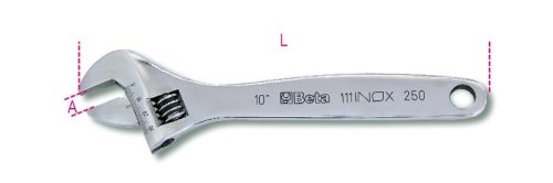 111INOX Görgős, állítható kulcsok, rozsdamentes acélból - Beta - 001110320