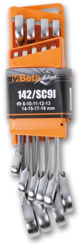 142/SC9I-E Csillag-villáskulcs készlet, 9 darabos, átváltós racsnival, kompakt tartóval - Beta - 001420087